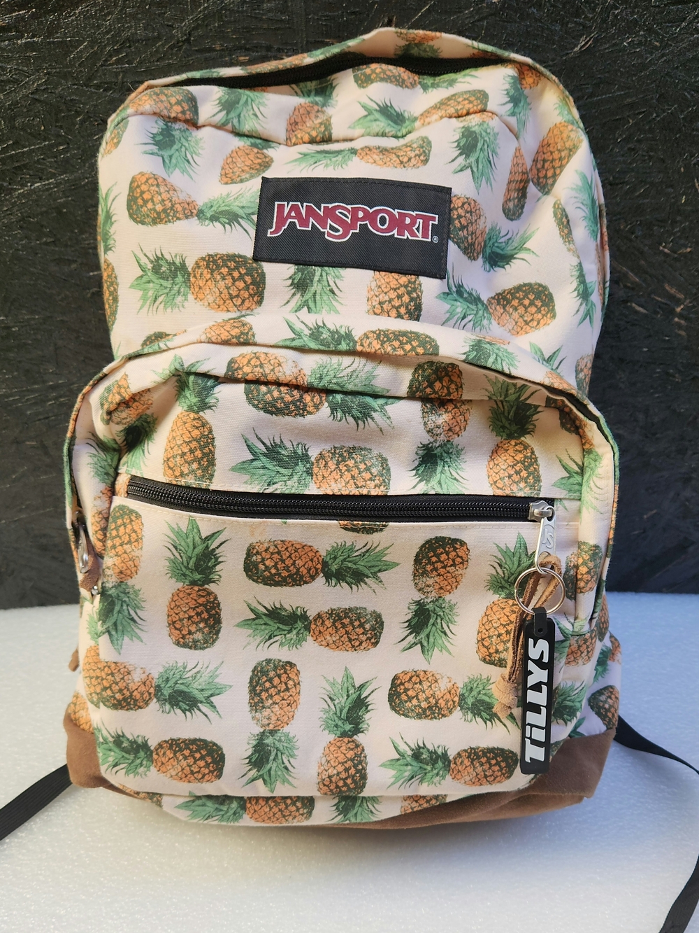 Jansport Classic Pineapple Print Backpack - Beige, Green, Brown